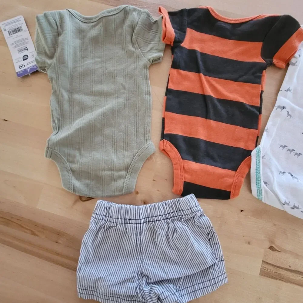 Baby Boy Clothing Lot NB 0-3m Gerber OshKosh Carter's NEW One PC Shorts Blue